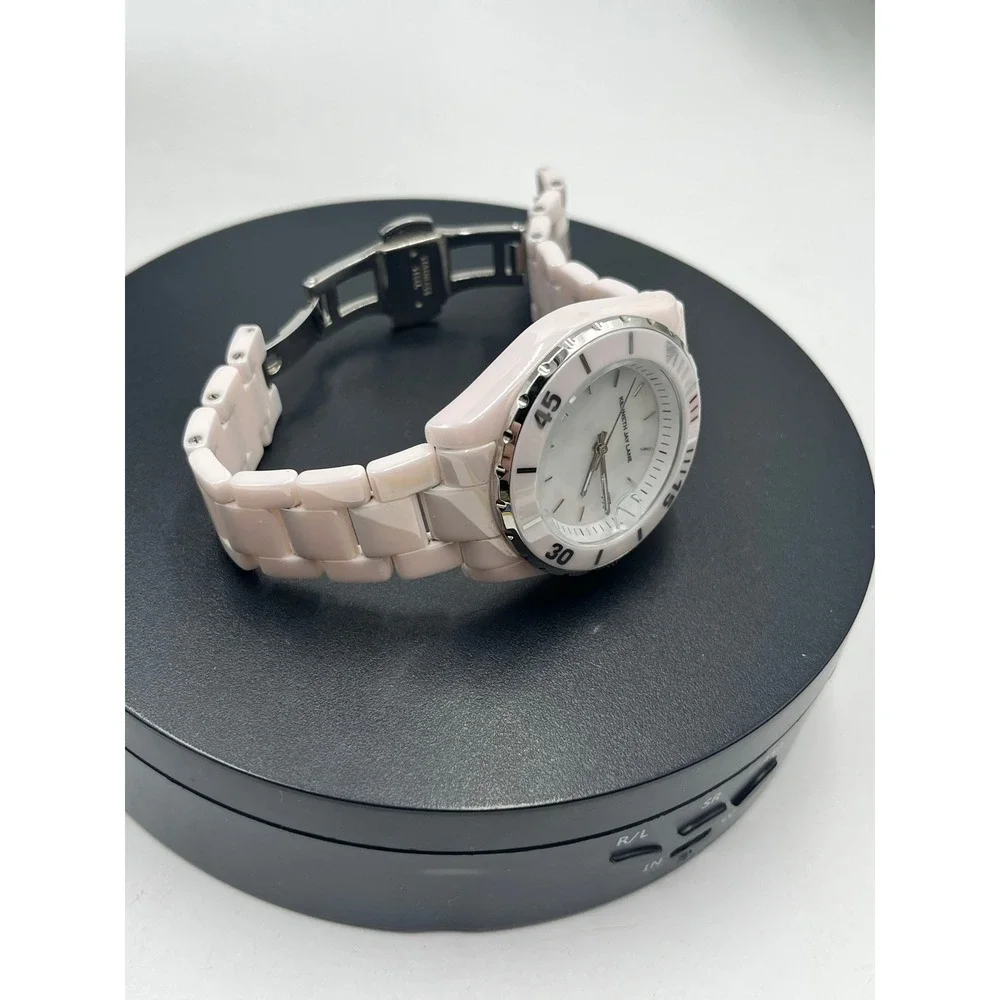 Kenneth Jay lane KJL Vintage Pale‎ Pink Ceramic 3000 series Womens Wrist Watch